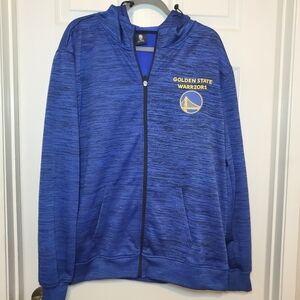 NBA Golden State Warriors Zip-up Hoodie Jacket Sz XL Blue